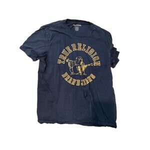 True Religion Graphic Blue T-Shirt Mens L